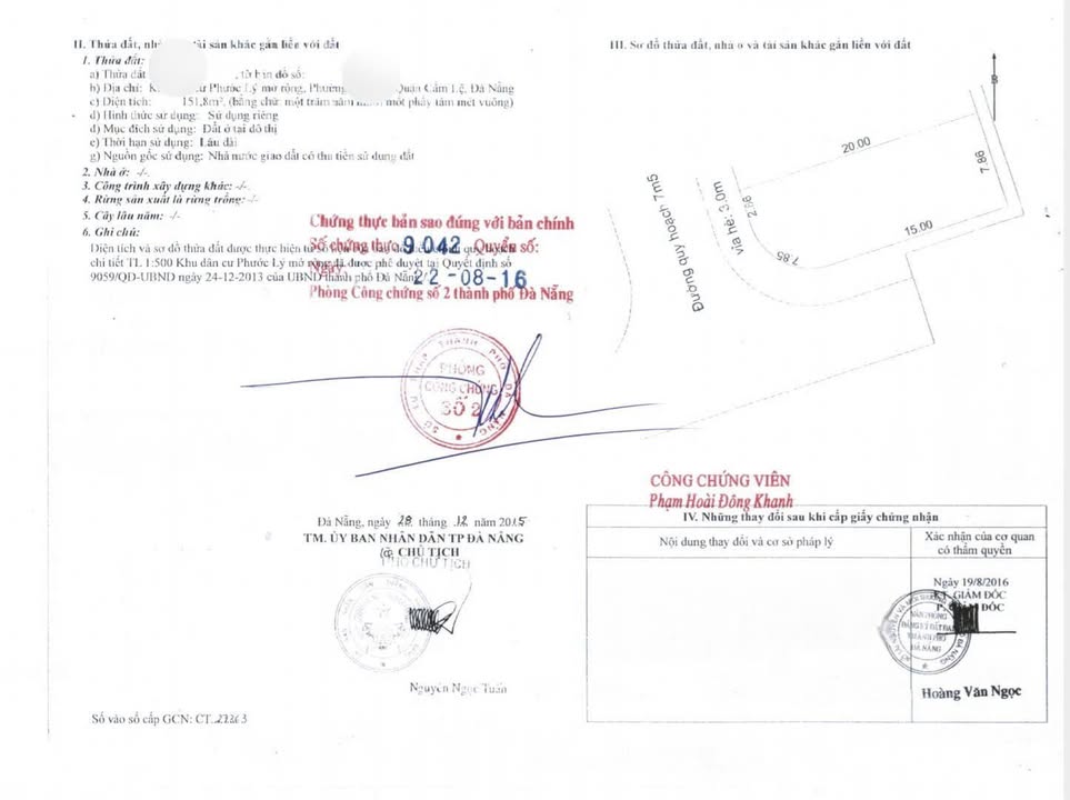 Đất lô góc 3 mặt tiền Đường Hòa An, Cẩm Lệ, Đà Nẵng 182m² - Phù hợp xây biệt thự, văn phòng