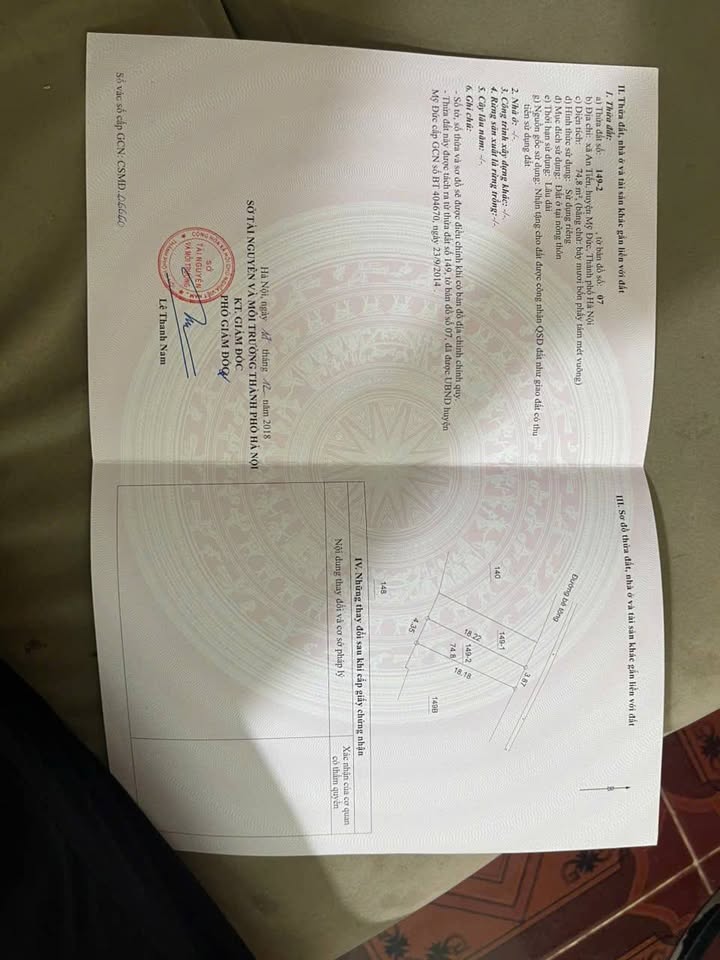 Đất thổ cư An Tiến, Mỹ Đức 75m² giá chỉ 999 triệu - Sổ đỏ chính chủ!