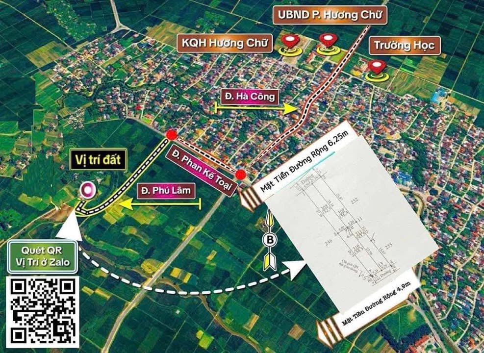 Đất thổ cư Kim Trà Huế 152m² giá 620 triệu - Sổ hồng chính chủ