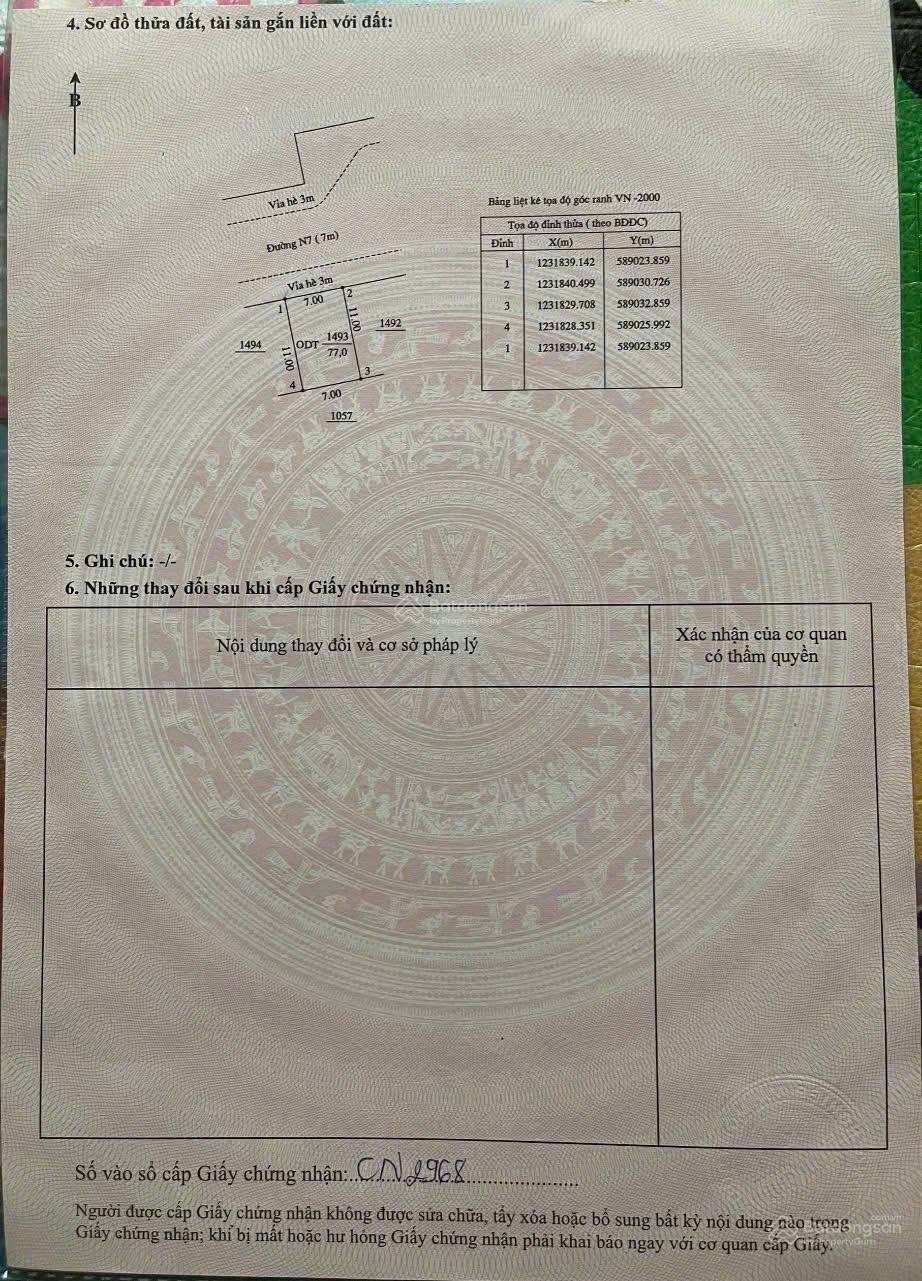 Bán đất phường An Điền, Bến Cát, Bình Dương, 77m² giá chỉ 850 triệu - Cơ hội sở hữu ngay!