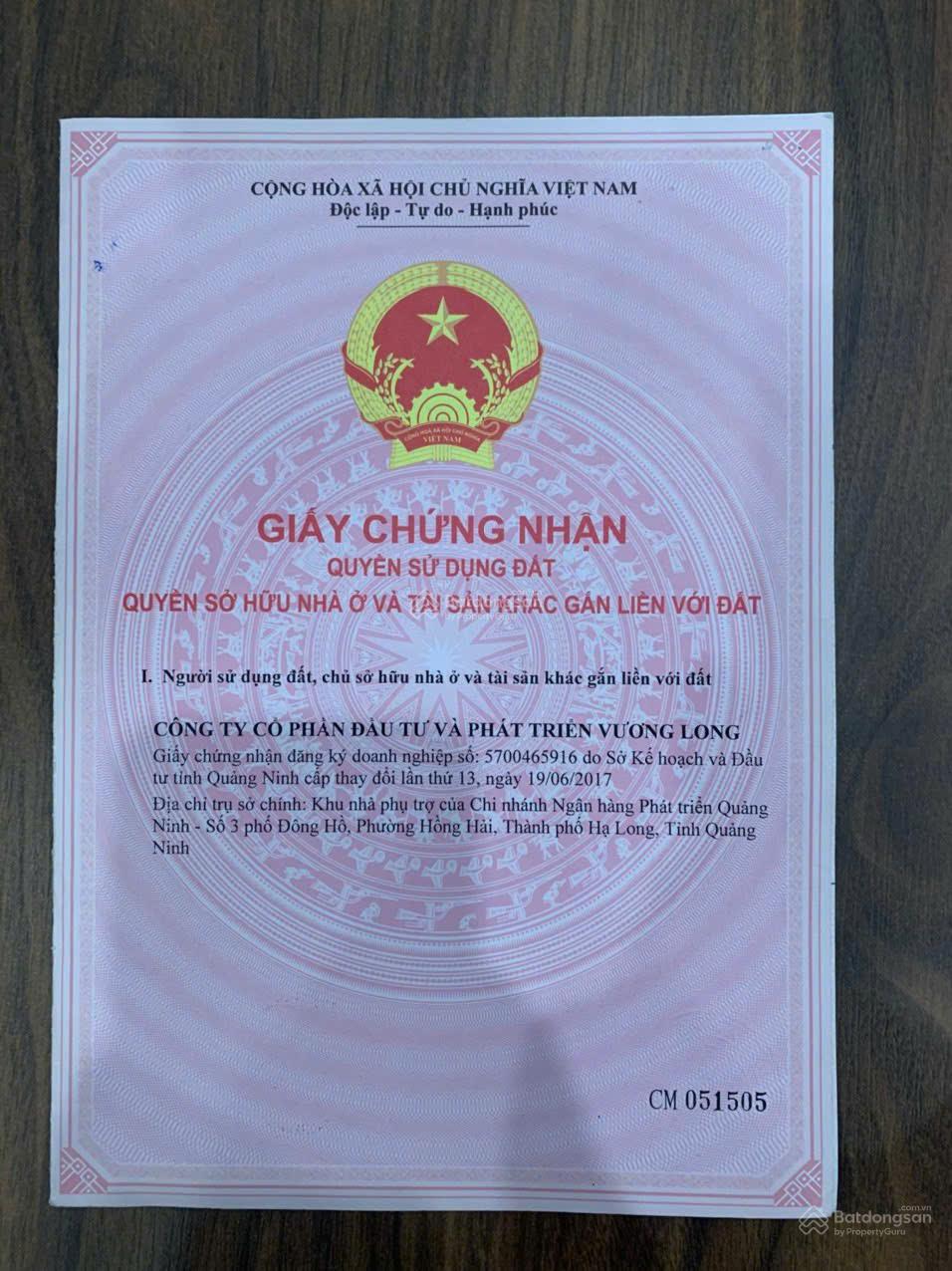 Bán lô đất BT 245m² Khu đô thị Vương Long, Vân Đồn - Giá chỉ 25 triệu/m²!