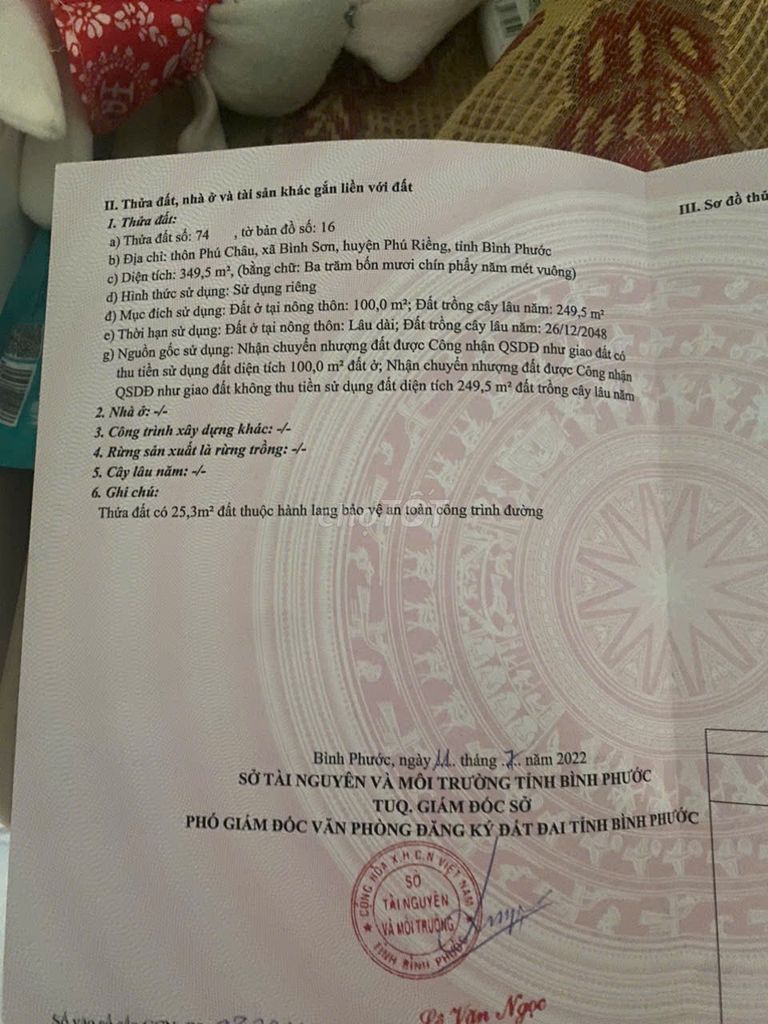 Bán đất thổ cư Phường Phước Bình, Bình Phước 349m² - Cơ hội đầu tư hấp dẫn!