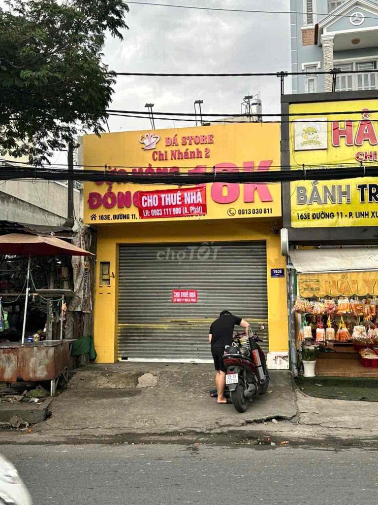 Nhà cho thuê mặt tiền 163E Đường 11, P Linh Xuân 108m² - Vị trí đắc địa kinh doanh sầm uất!