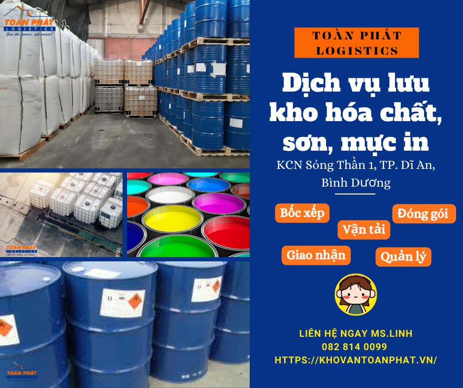 Kho Toàn Phát Logistics tại KCN Sóng Thần 1000m² - Giải pháp lưu trữ an toàn, tiện lợi!