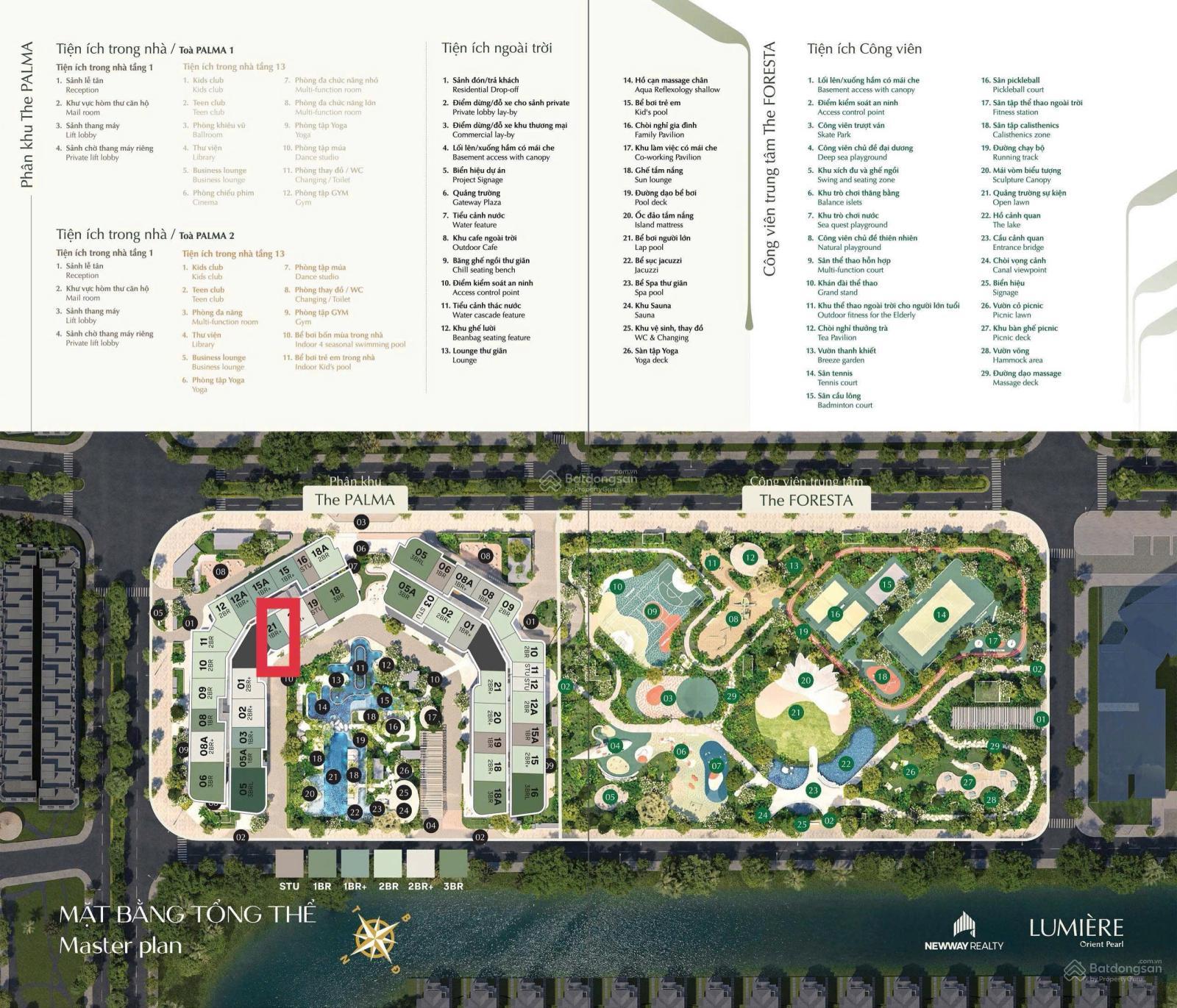 Căn hộ 1 phòng ngủ Lumière Orient Pearl Gia Lâm 46.5m² giá 4.98 tỷ - View biển hồ tuyệt đẹp!