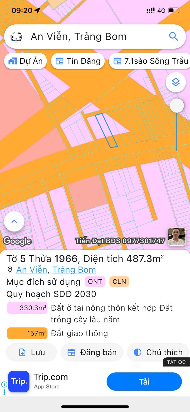 Đất thổ cư 500m² mặt tiền Phùng Hưng, An Viễn - Bán gấp, giá thỏa thuận!
