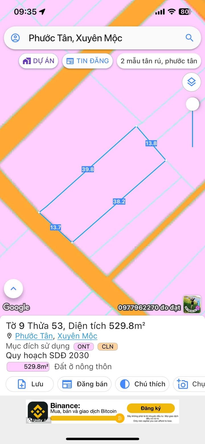 Đất nền Phước Tân 530m² - Mặt tiền đường nhựa, đầu tư sinh lời ngay!