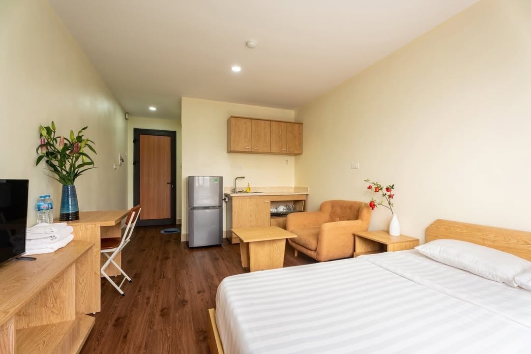 Căn hộ cho thuê tại Cầu Giấy 30m² giá chỉ 6 triệu - Full đồ, thang máy, cho nuôi pet!