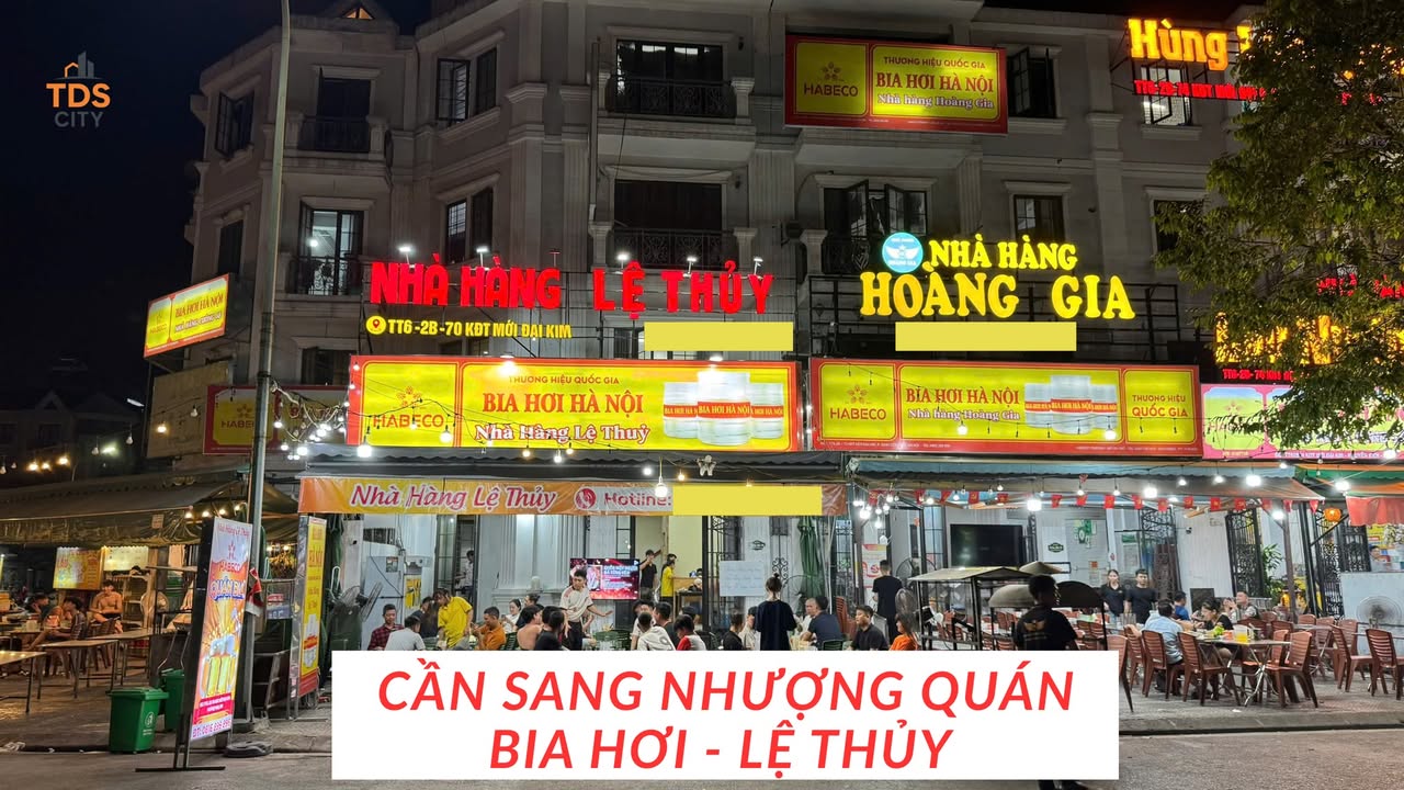 Nhà hàng Bia Hơi cho thuê tại KĐT Mới Đại Kim, 100m² - Sẵn sàng kinh doanh ngay!