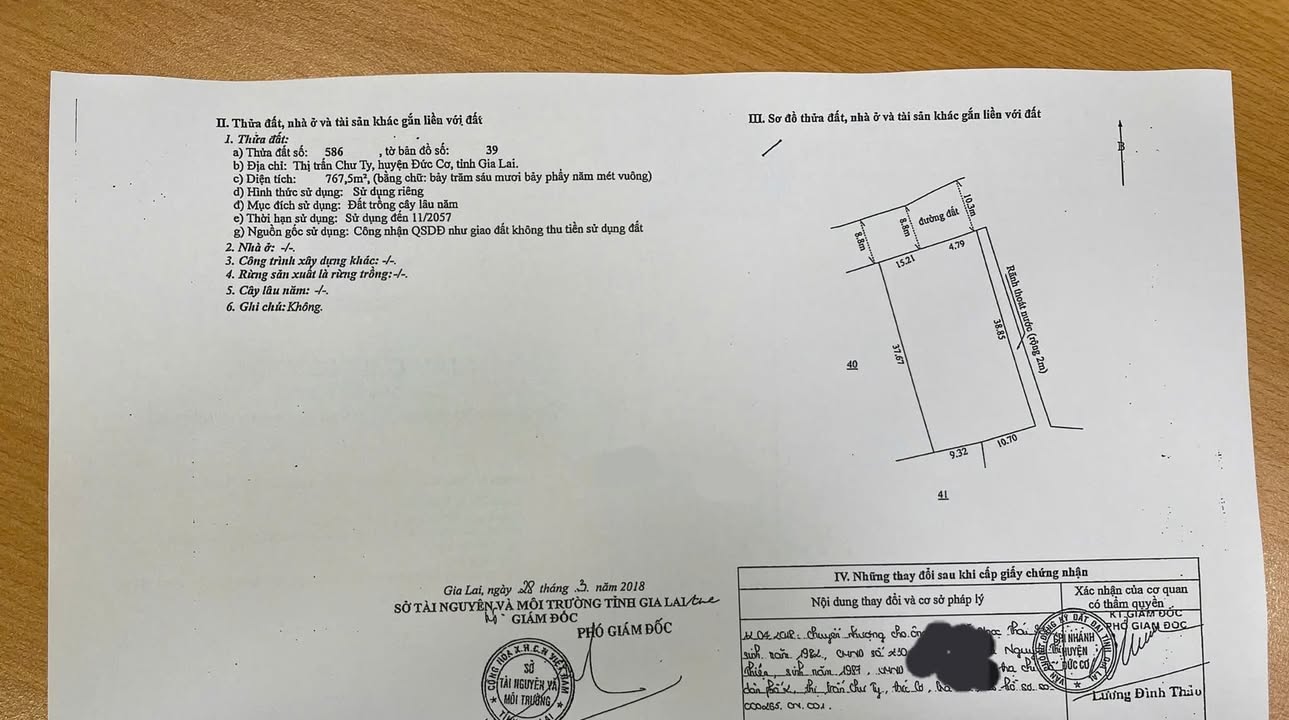 Đất thổ cư 1000m² mặt tiền đường Lê Lợi, Đức Cơ - Tiềm năng đầu tư sinh lời!