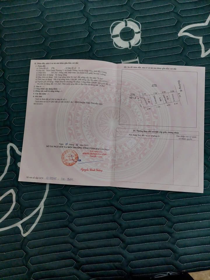 Đất mặt tiền 6m tại xã Danh Thắng, Hiệp Hòa, 161m² - Đầu tư sinh lời ngay!