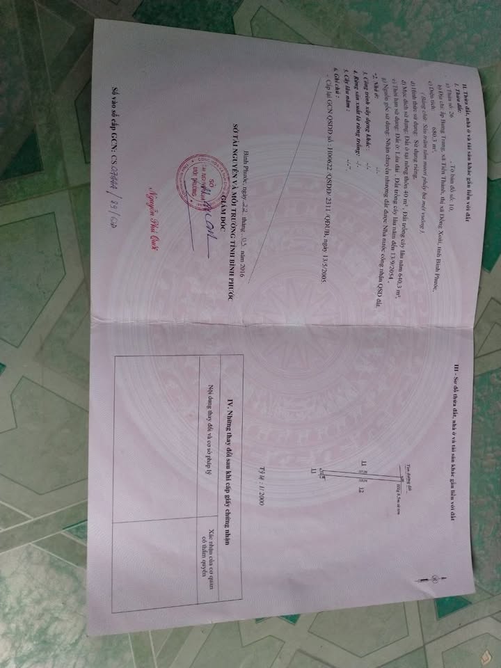 Đất nền Tiến Thành Đồng Xoài 690m² giá 7 tỷ - Cơ hội đầu tư sinh lời!