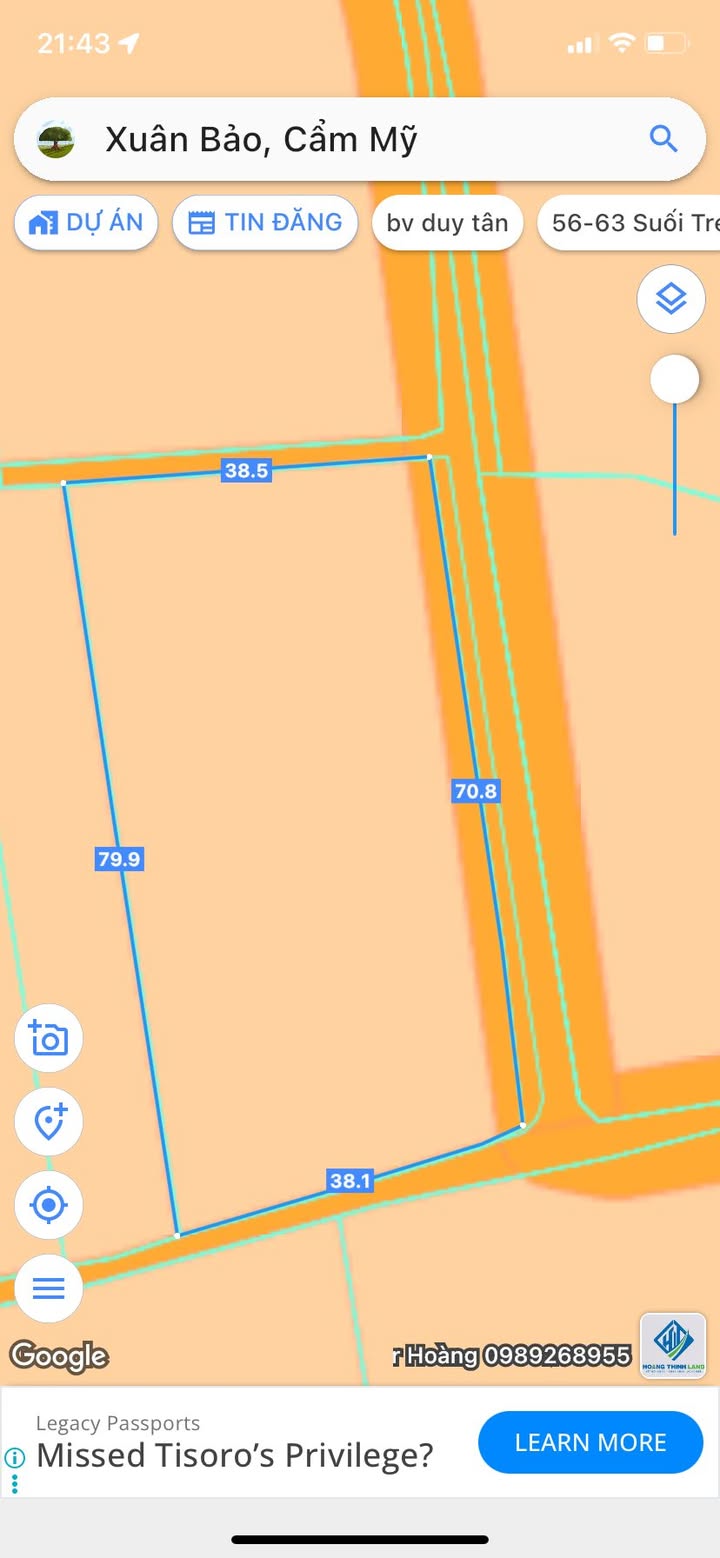 Đất nền 3 mặt tiền Xuân Định 3000m² giá 1.2 tỷ - Cơ hội đầu tư vàng!