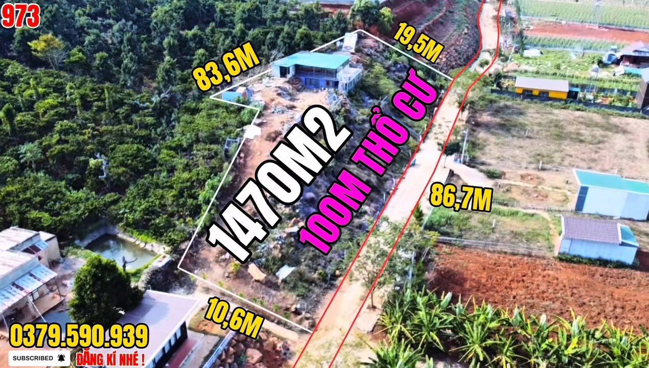 Đất nền Tân Văn, Lâm Hà 1470m² giá 1.65 tỷ - Chính chủ cần bán gấp!