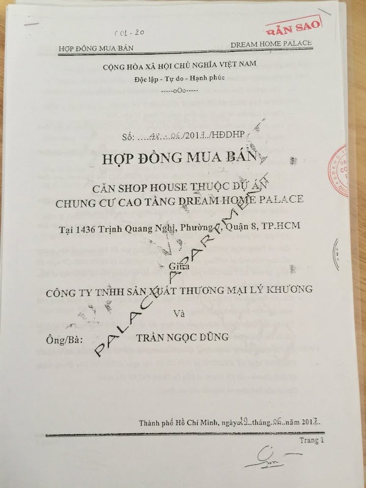 Shophouse Dream Home Palace Quận 8 130m² giá 5.2 tỷ - Sang nhượng hợp đồng nhanh!