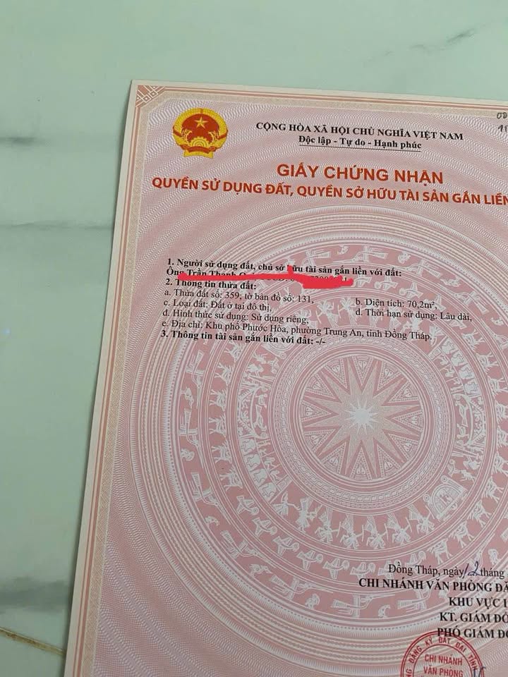 Đất thổ cư xã Phước Thạnh, Mỹ Tho 76m² - Giá tốt, vị trí thuận lợi!