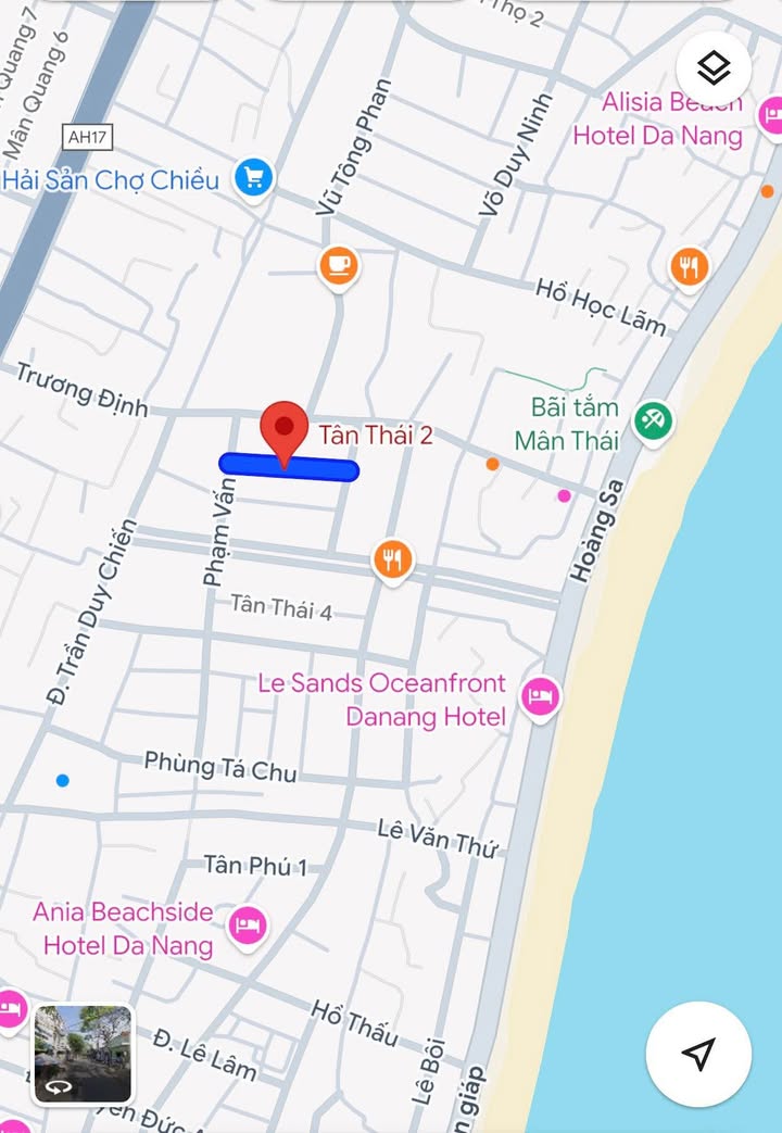 Nhà mặt tiền Mân Thái 90m² giá 9 tỷ - Đầu tư sinh lời ngay sát biển!