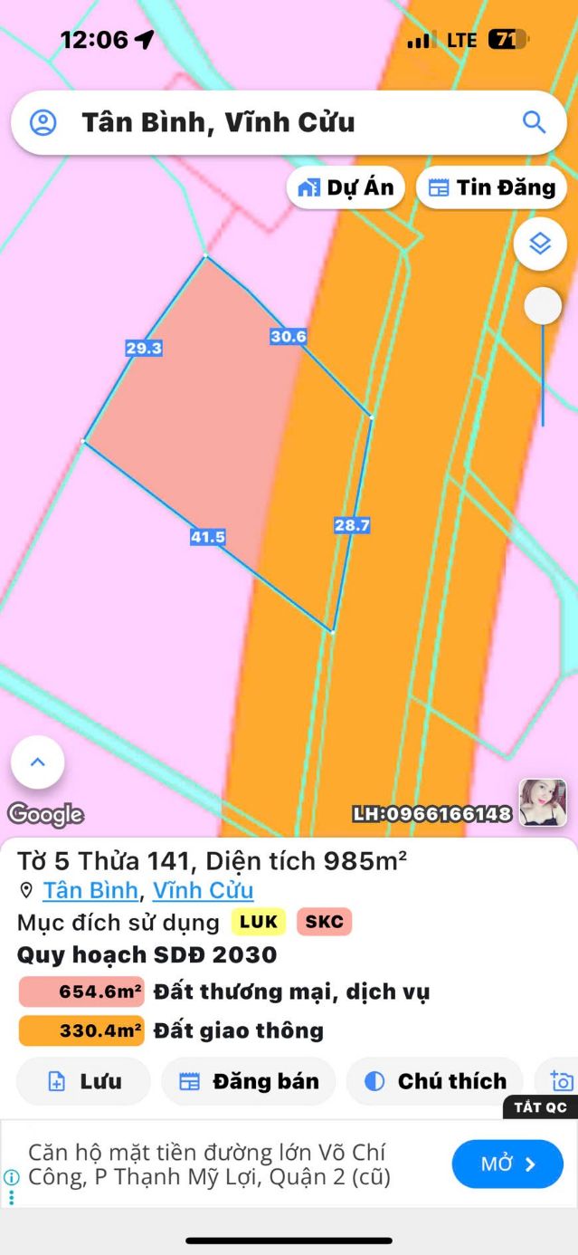 Đất nền sản xuất tại Tân Triều, Vĩnh Cửu 1000m² giá 6.5 tỷ - Sổ đỏ chính chủ