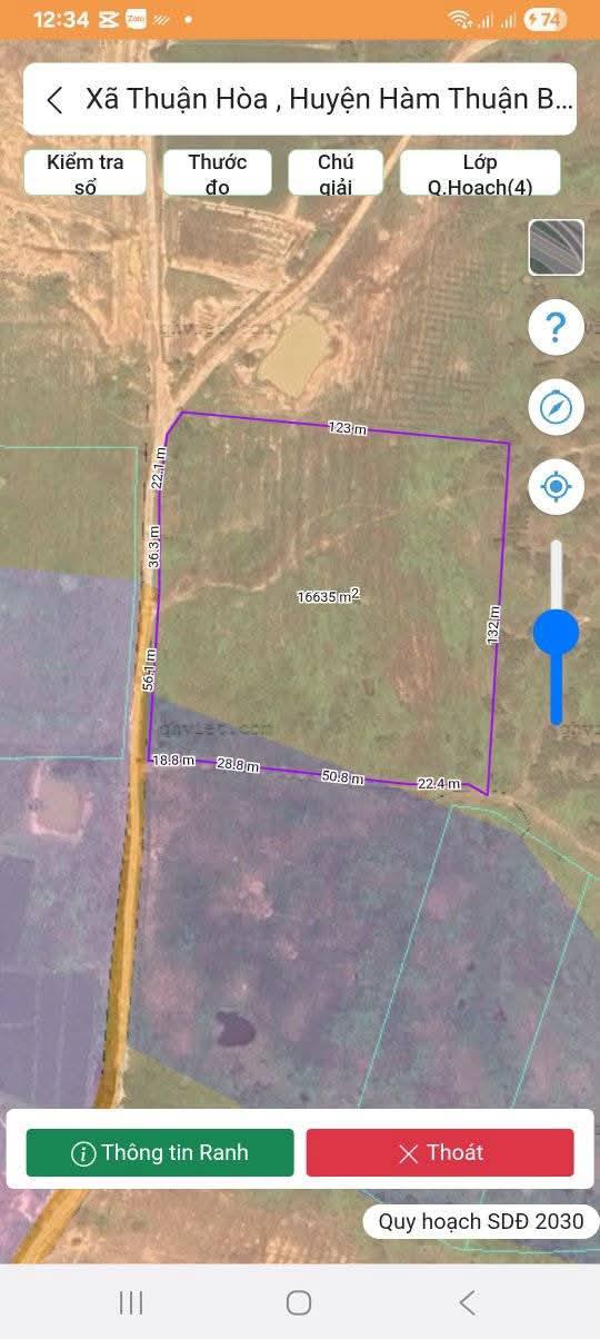 Đất 2 mặt tiền 4536m² tại Thuận Hòa, Hàm Thuận Bắc - Giá 170 triệu/sào, thương lượng