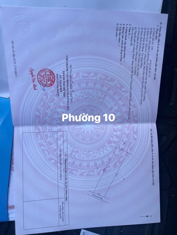 Đất nền phường 10, Mỹ Tho 100m² giá 500 triệu - Cơ hội đầu tư tuyệt vời!