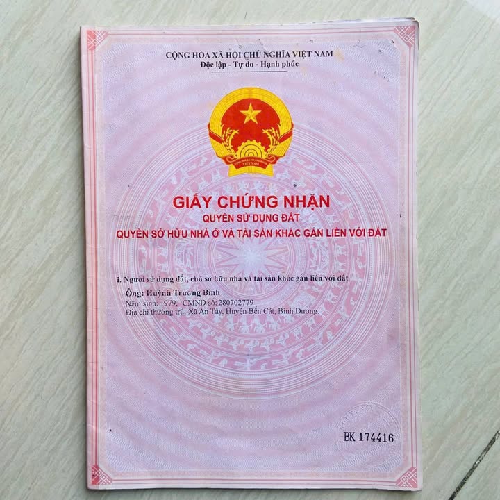 Đất mặt tiền ĐT 744, xã An Nhơn Tây, Bến Cát 760m² - Giá chỉ 6.2 tỷ, thương lượng ngay!