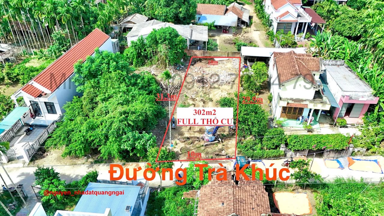 Đất thổ cư 302m² tại phường Trương Quang Trọng - Đầu tư sinh lời lý tưởng chỉ 2 tỷ!