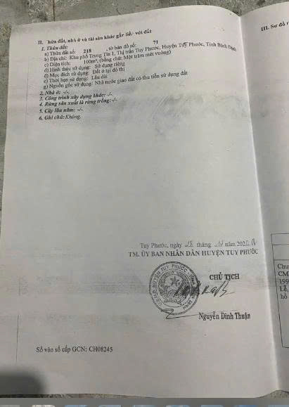 Đất nền Tuy Phước 100m² giá 3.002 tỷ - Sổ đỏ chính chủ, thương lượng!