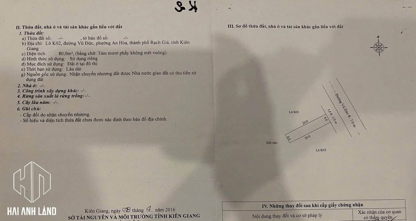 Bán đất dự án góc đường Vũ Đức - Ngô Gia Tự, Rạch Giá 780m² giá 6 tỷ - Cơ hội đầu tư hấp dẫn!