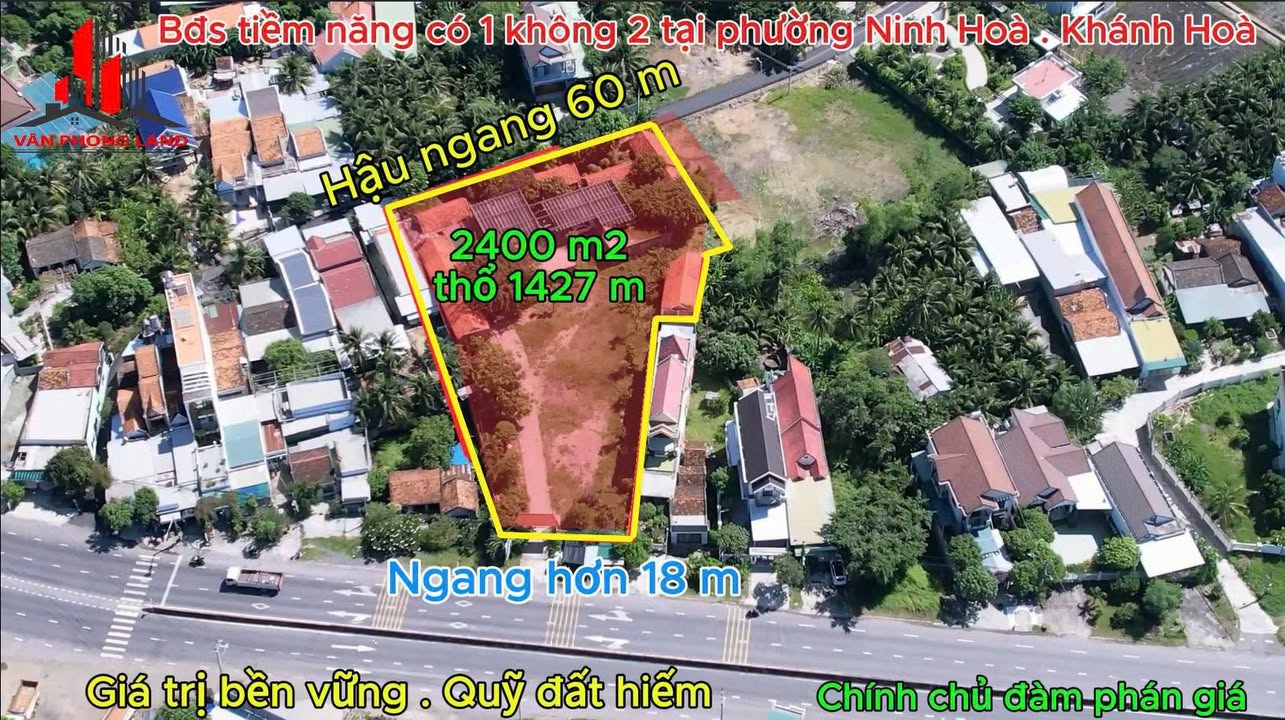 Đất Farm Ninh Hòa 2400m² giá 30 tỷ - Cơ hội đầu tư sinh lời không thể bỏ lỡ!