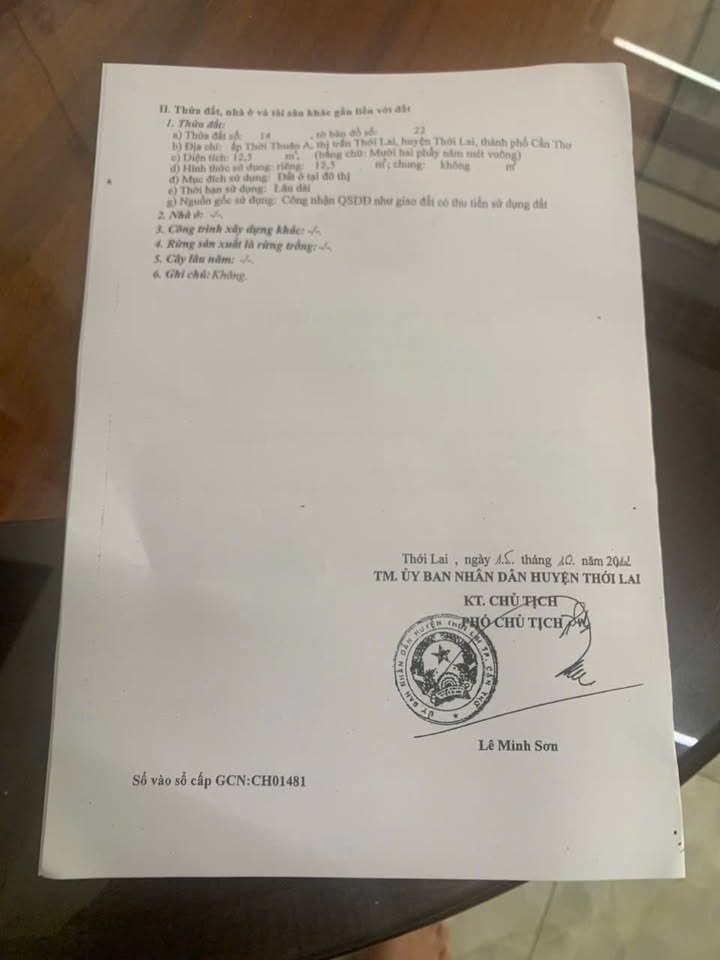 Nhà ở Thới Lai, Cần Thơ 45m² giá 1.5 tỷ - Sổ hồng riêng, thổ cư 100%!