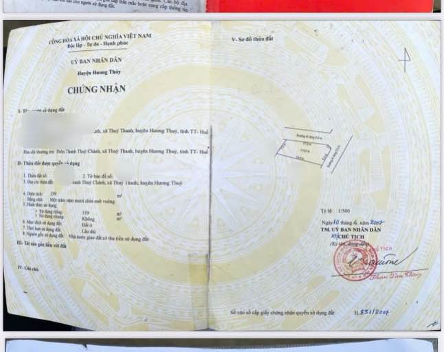 Đất nền lô góc 2 mặt tiền Thủy Chánh, Hương Thủy 158m² giá 2.05 tỷ - Cơ hội sở hữu tuyệt vời!