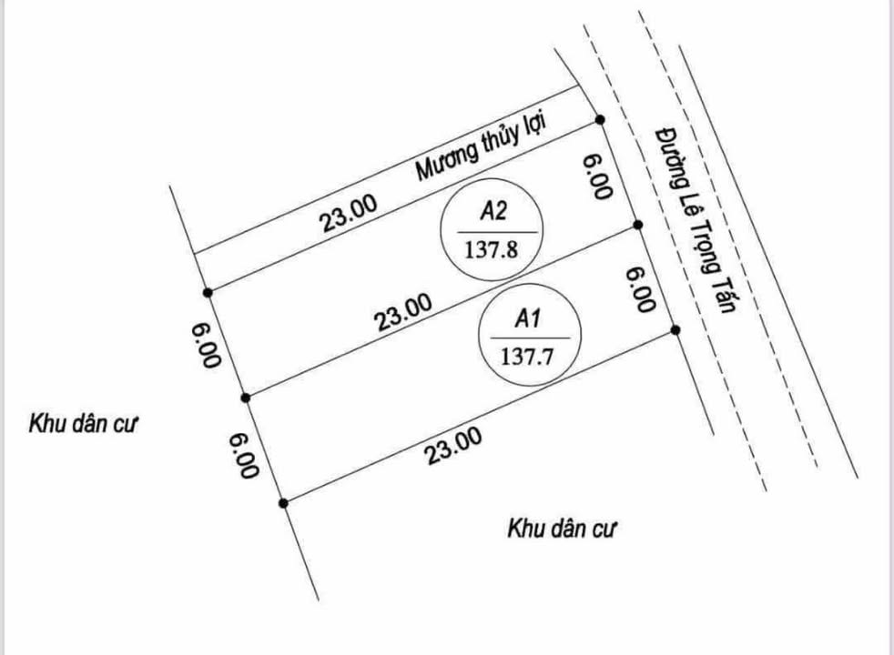Nhà mặt tiền Lê Trọng Tấn, Bắc Lý 138m² giá chỉ 1.2 tỷ - Cơ hội đầu tư tuyệt vời!