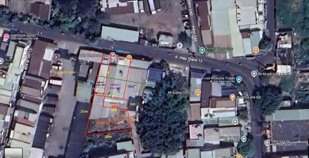 Nhà mặt tiền đường Hiệp Thành 13, quận 12, diện tích 580m² - Mặt tiền kinh doanh lý tưởng!