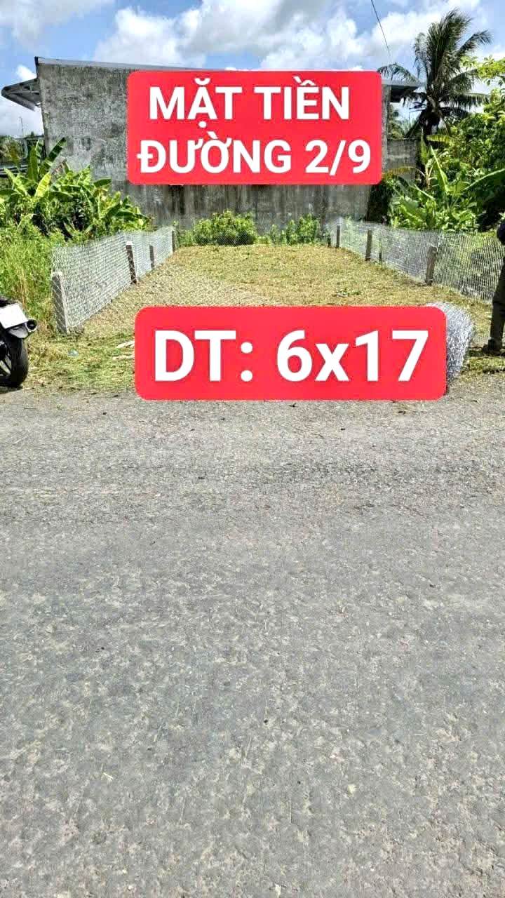 Bán đất mặt tiền đường 2 tháng 9, Bình Minh 102m² - Vị trí đắc địa cho kinh doanh!