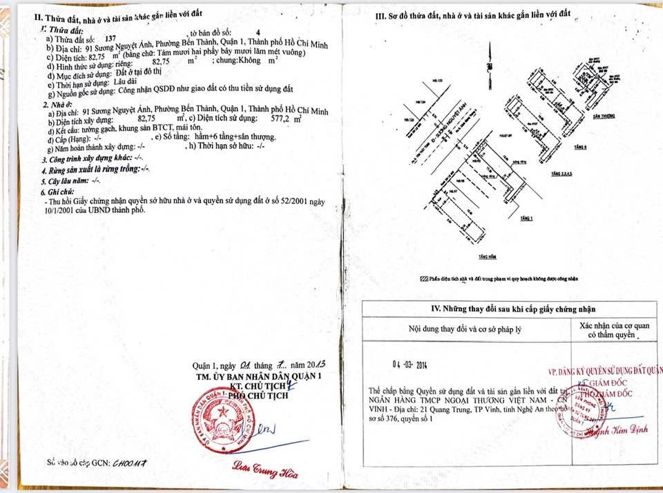 Nhà mặt tiền Sư Nguyệt Ánh, Quận 1, 82m² giá 80 tỷ - Đầu tư sinh lời hấp dẫn!