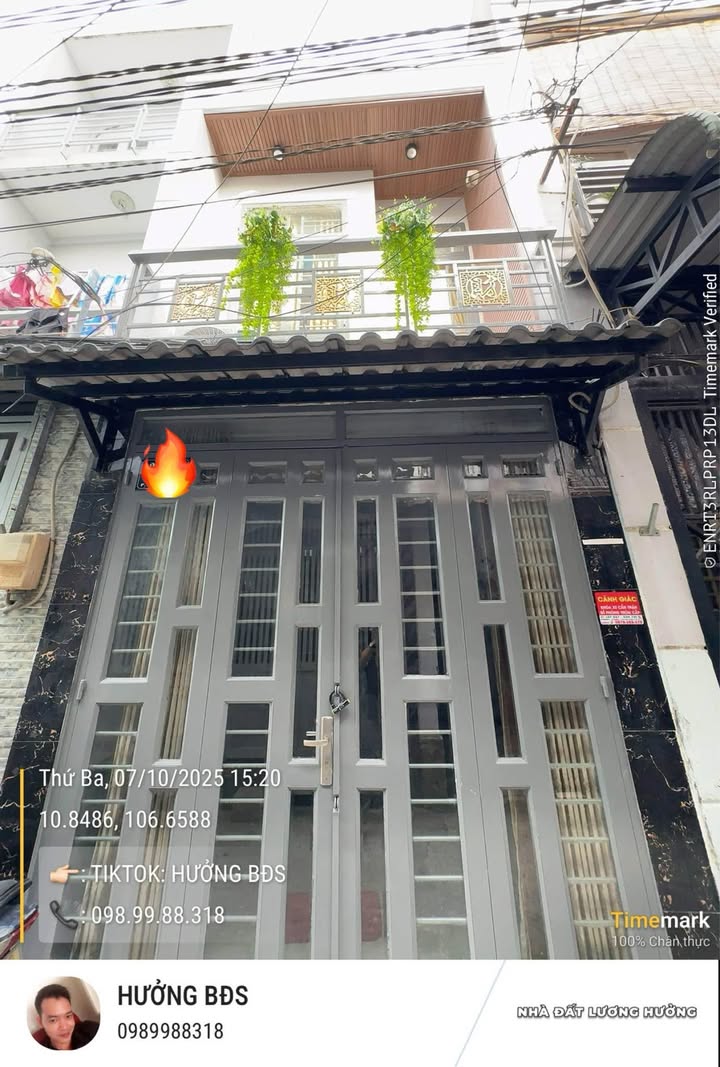 Nhà đẹp Gò Vấp 24m² giá 3.63 tỷ - Hẻm thông an ninh, gần Lotte Mart!