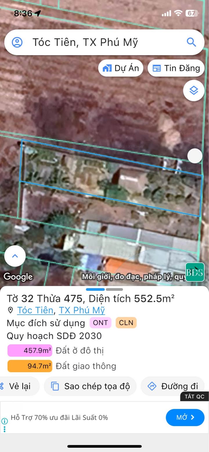 Warehouse mặt tiền đường Trần Phú, Châu Đức 550m² - Đầu tư sinh lời lâu dài!