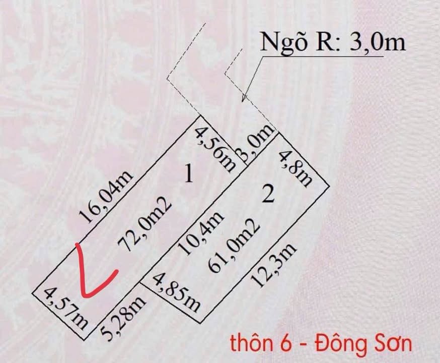 Đất thổ cư Thủy Nguyên Hải Phòng 72m² giá 800 triệu - Ô tô vào tận nơi!