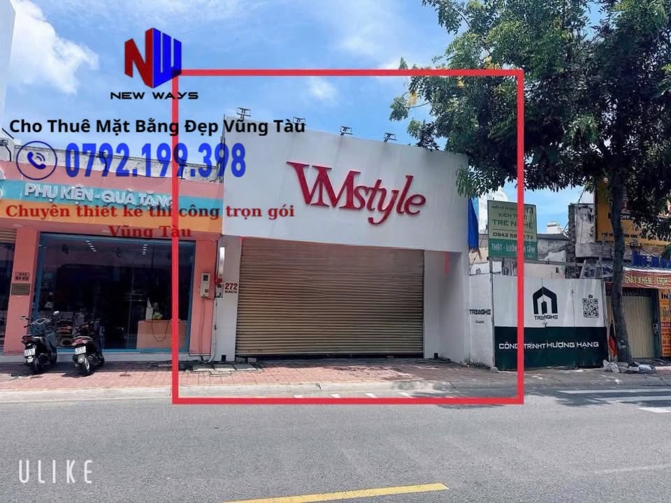 Cho thuê mặt bằng kinh doanh Đường Ba Cu, Vũng Tàu 189.8m² - Vị trí VIP ngay ngã 5!