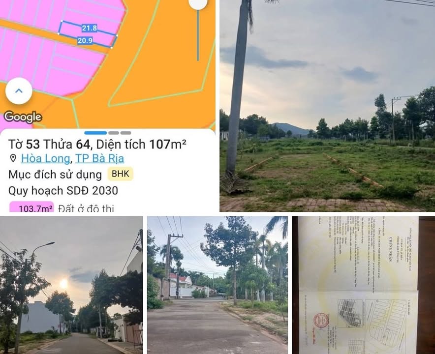 Đất dự án lô góc Hòa Long 107m² giá 1.48 tỷ - Cơ hội đầu tư hấp dẫn!