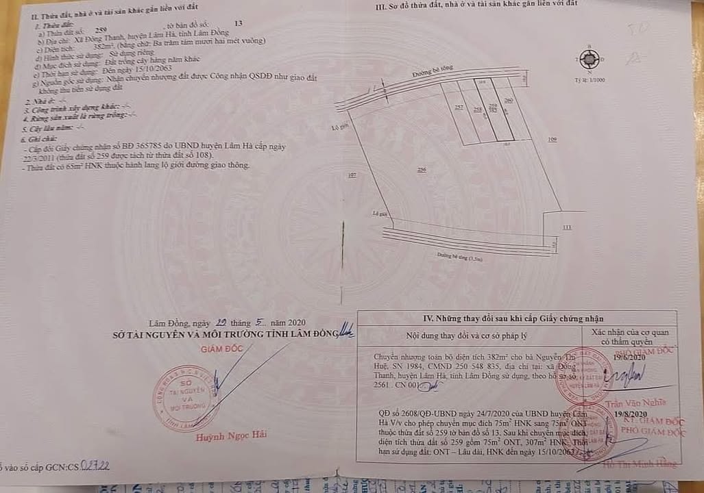 Đất nền xã Đông Thanh, huyện Lâm Hà 400m² giá 1.6 tỷ - View núi đồi tuyệt đẹp!