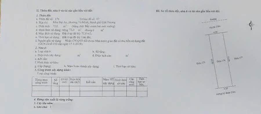 Lô Đất Khu Dân Cư Đại An 1, Tứ Minh, Hải Dương 72m² giá 2 tỷ - Đầu tư sinh lời ngay!