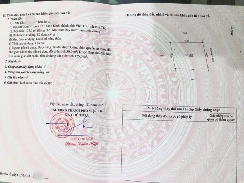 Đất nền đẹp tại khu phố 7, Thanh Đình, Việt Trì - Diện tích 150m² chỉ 1 tỷ