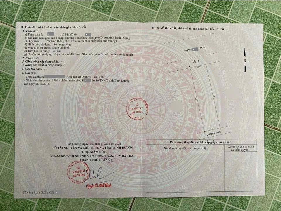 Nhà phố KDC Biconsi Dĩ An 99m² giá 4,2 tỷ - Thiết kế 3 tầng hiện đại!