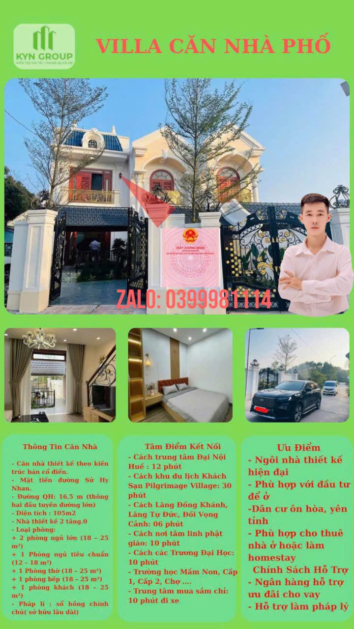 Nhà 2 tầng mặt tiền Sử Hy Nhan 105m² giá 3.2 tỷ - Full nội thất, an ninh tốt!