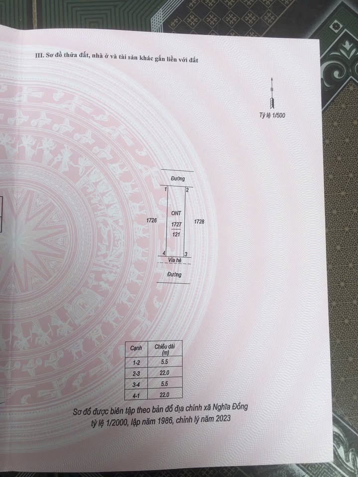 Đất nền Nghĩa Đồng 121m² giá 1.5 tỷ - Cơ hội đầu tư tuyệt vời!