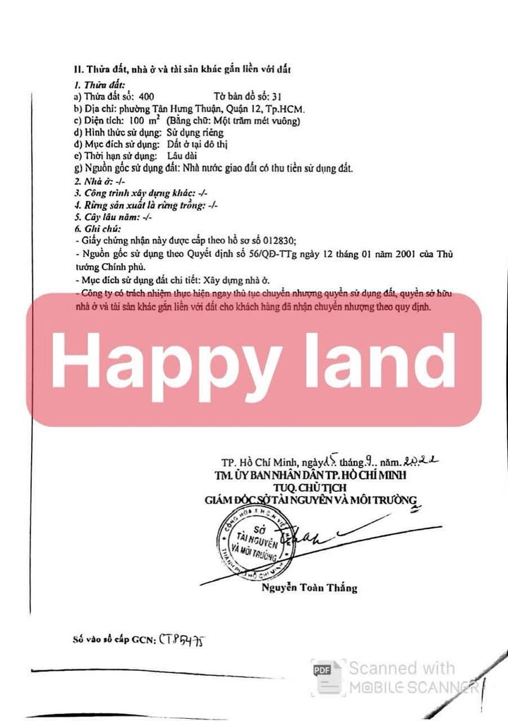 Đất nền đẹp 100m² mặt tiền đường DD5, KDC An Sương, Quận 12 - Đầu tư sinh lời cao!