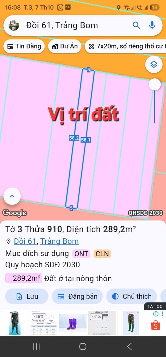 Đất nền mặt tiền kinh doanh ấp Tân Phát 290m² giá 2.xx tỷ - Đầu tư sinh lời ngay!