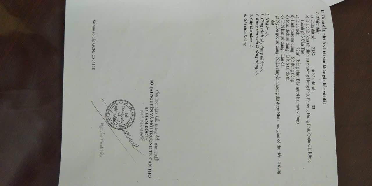 Đất nền đường A2 khu dân cư Hưng Phú 1, Cái Răng, 72m², giá 5.6 tỷ - Sổ đỏ chính chủ!