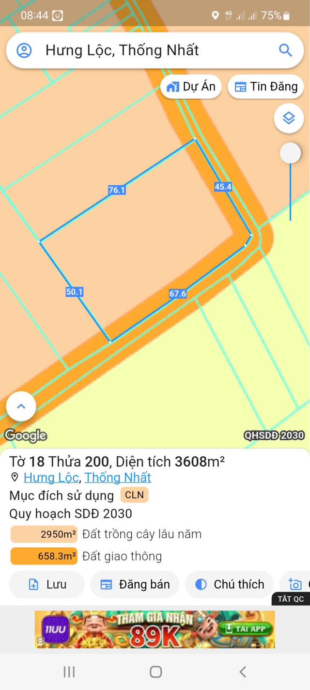 Đất nền 3600m² Hưng Lộc Thống Nhất giá 3 tỷ - Tiềm năng đầu tư lớn!